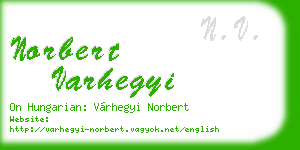 norbert varhegyi business card
