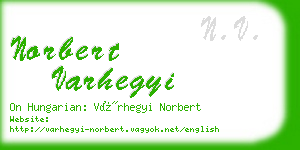 norbert varhegyi business card